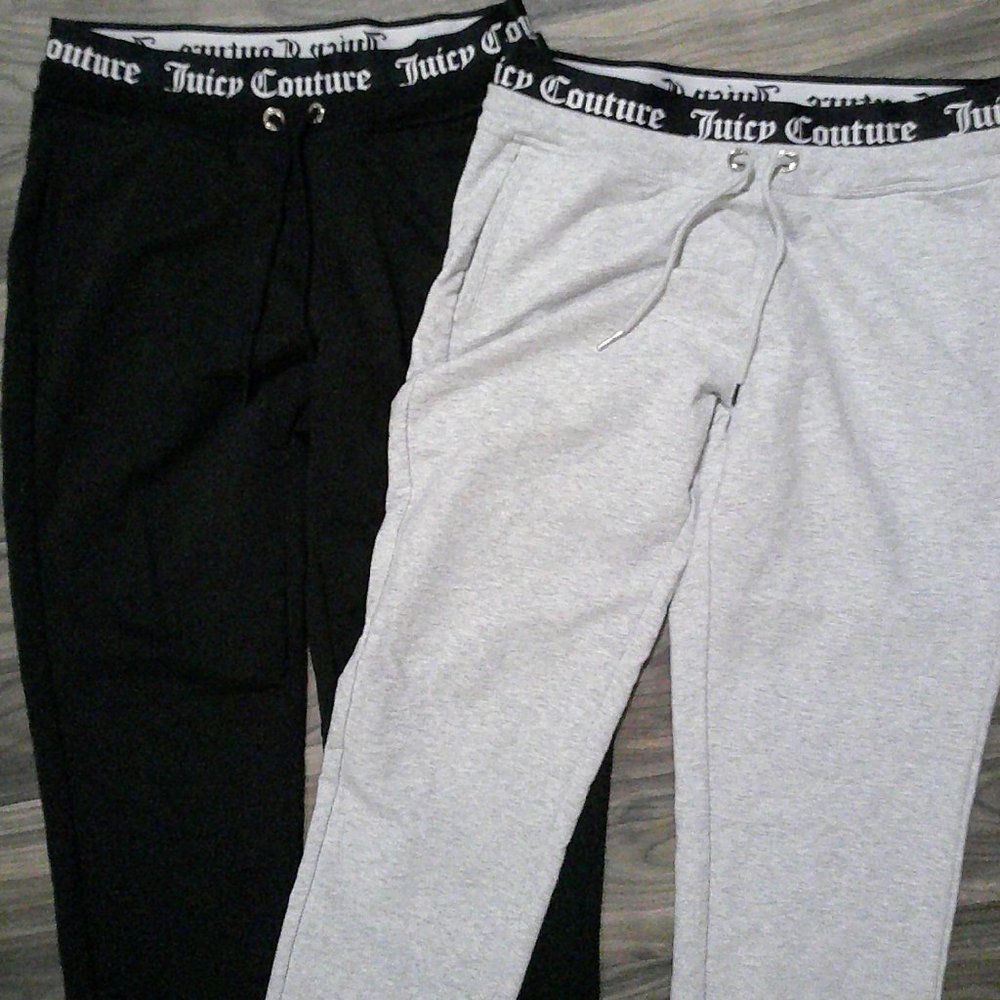 Juicy Couture Sweat Pants/Joggers with elastic waistband lettering 16.5W 35"L